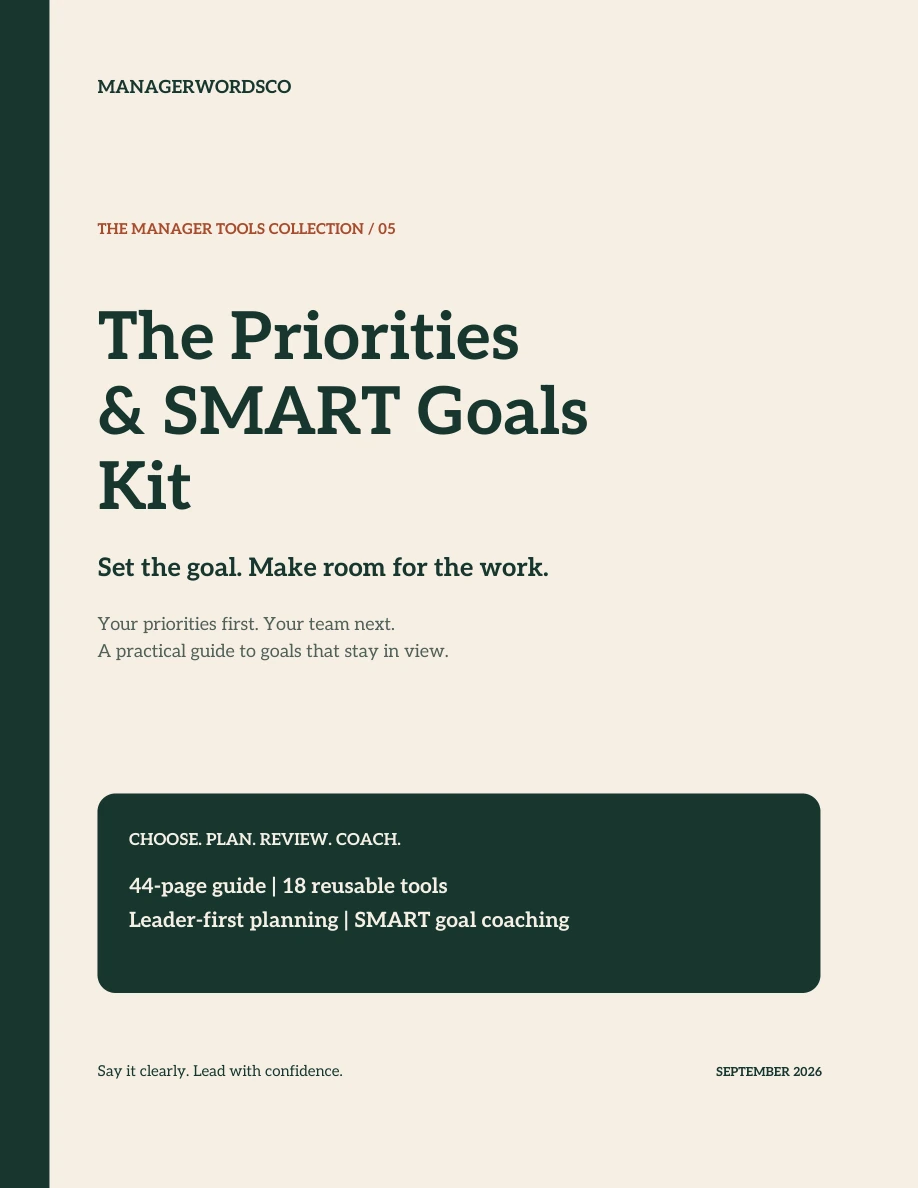 Actual cover of The Priorities & SMART Goals Kit
